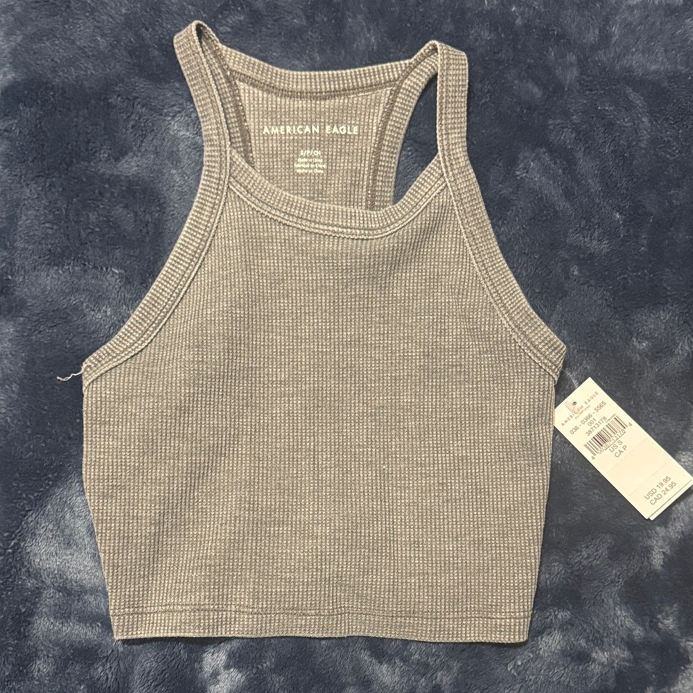 American Eagle Outfitters Heather Gray Tank Top
